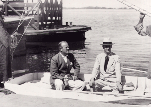 John Knittel mit Wilhelm Furtw&auml;ngler April 1936 auf dem Nil